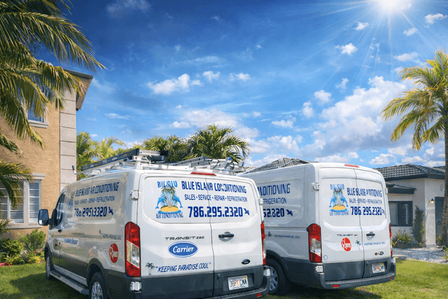Blue island air conditioning logo